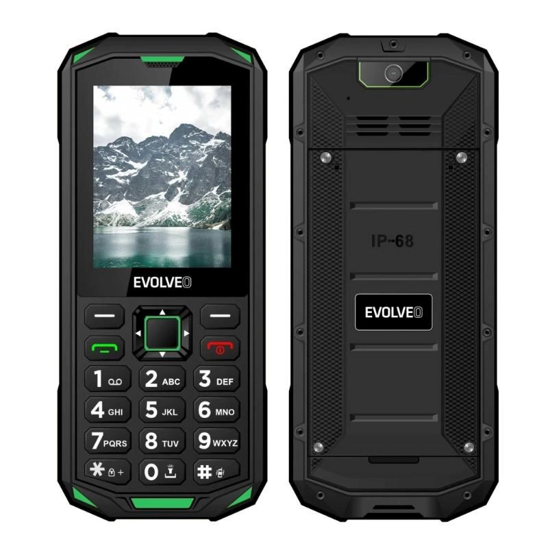 EVOLVEO StrongPhone X5, vodotěsný odolný Dual SIM telefon, černo-zelená0 