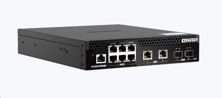 QNAP riadený switch QSW-M2106R-2S2T (6x 2, 5GbE RJ45, 2x 10GbE RJ45, 2x 10GbE SFP+, malá šírka)2 