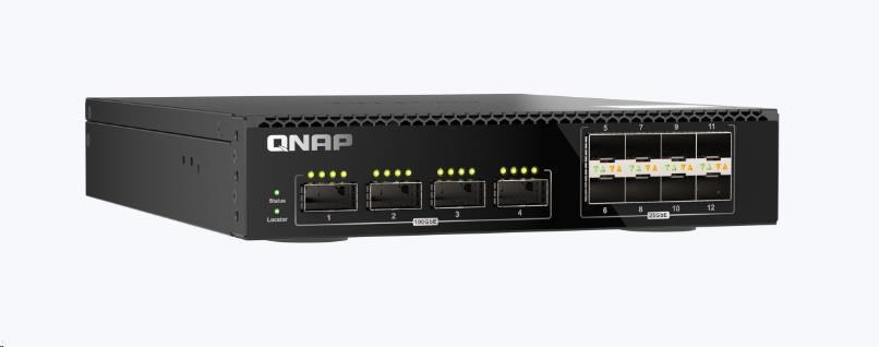 QNAP riadený switch QSW-M7308R-4X (4x 100GbE porty + 8x 25GbE porty, polovičná šírka)2 