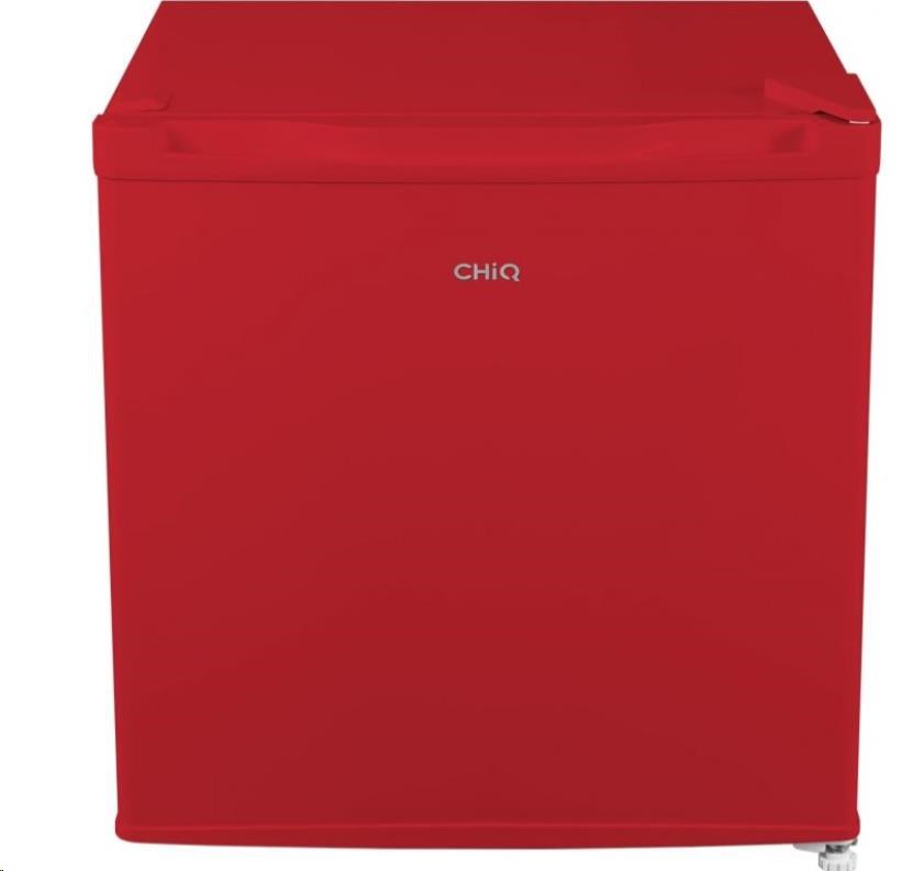 CHiQ CSD46D4RE minibar, 46 litrů, 2 přihrádky, 0 °C až +10 °C, 39 dB, červený - rozbaleno1 