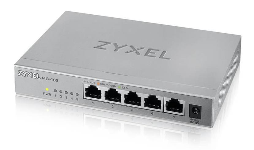 Zyxel XMG-105 5 Ports 2,5G + 1 SFP+ MultiGig unmanaged Desktop Switch1 