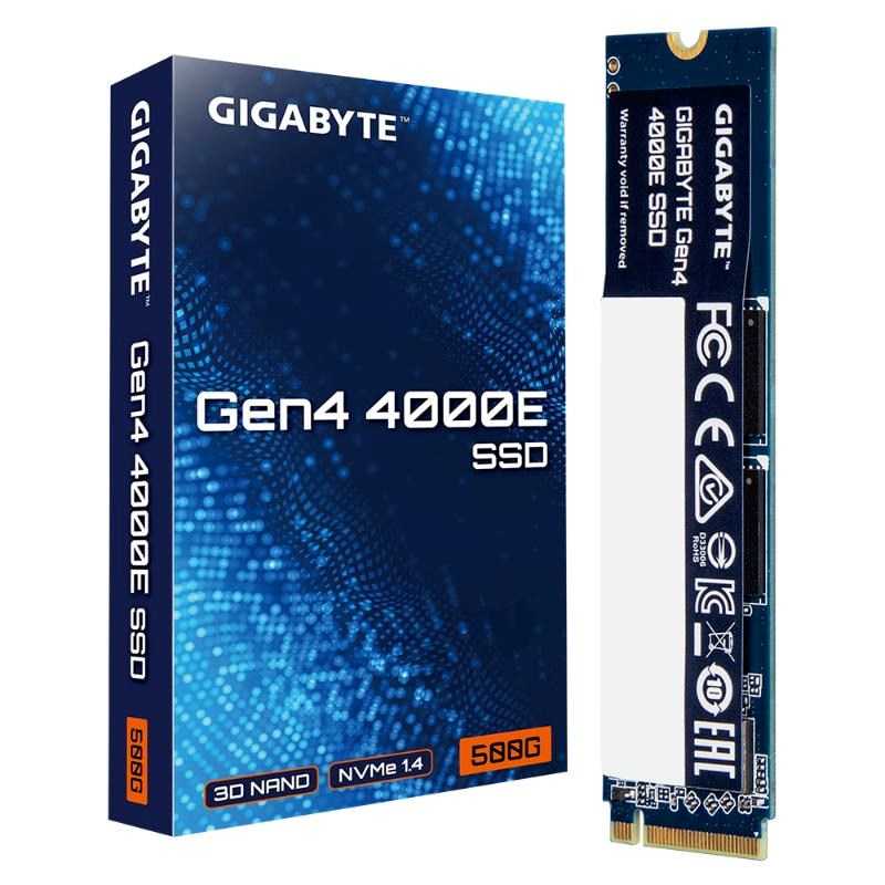 GIGABYTE SSD 500GB 4000E,  PCIe Gen4x4,  M.2 2280,  (R:3600MB/ s, W:3000MB/ s)4 
