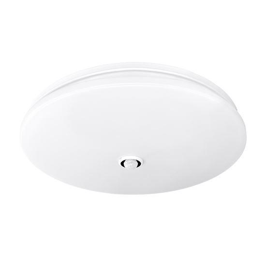 Solight LED stropní světlo PLAIN s PIR sensorem, 18W, 1260lm, 3000K, kulaté, 33cm3 