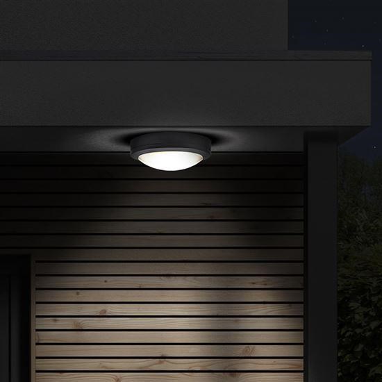 Solight LED venkovní osvětlení se senzorem Siena,  šedé,  20W,  1500lm,  4000K,  IP54,  23cm7 