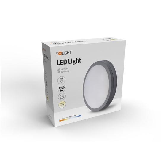Solight LED venkovní osvětlení Siena,  šedé,  20W,  1500lm,  4000K,  IP54,  23cm3 