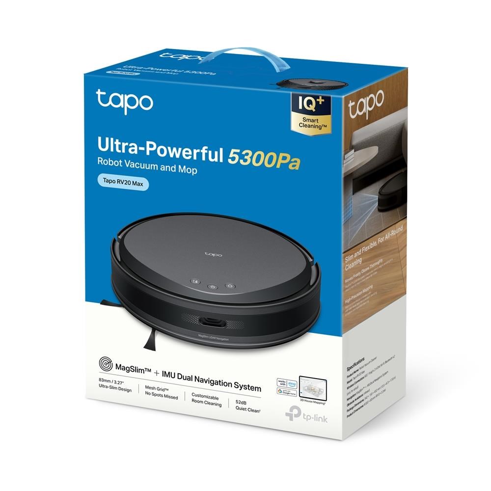 TP-Link Tapo RV20 Max robotický vysavač s mopem (LiDAR,  2, 4 GHz,  BT,  černý)5 