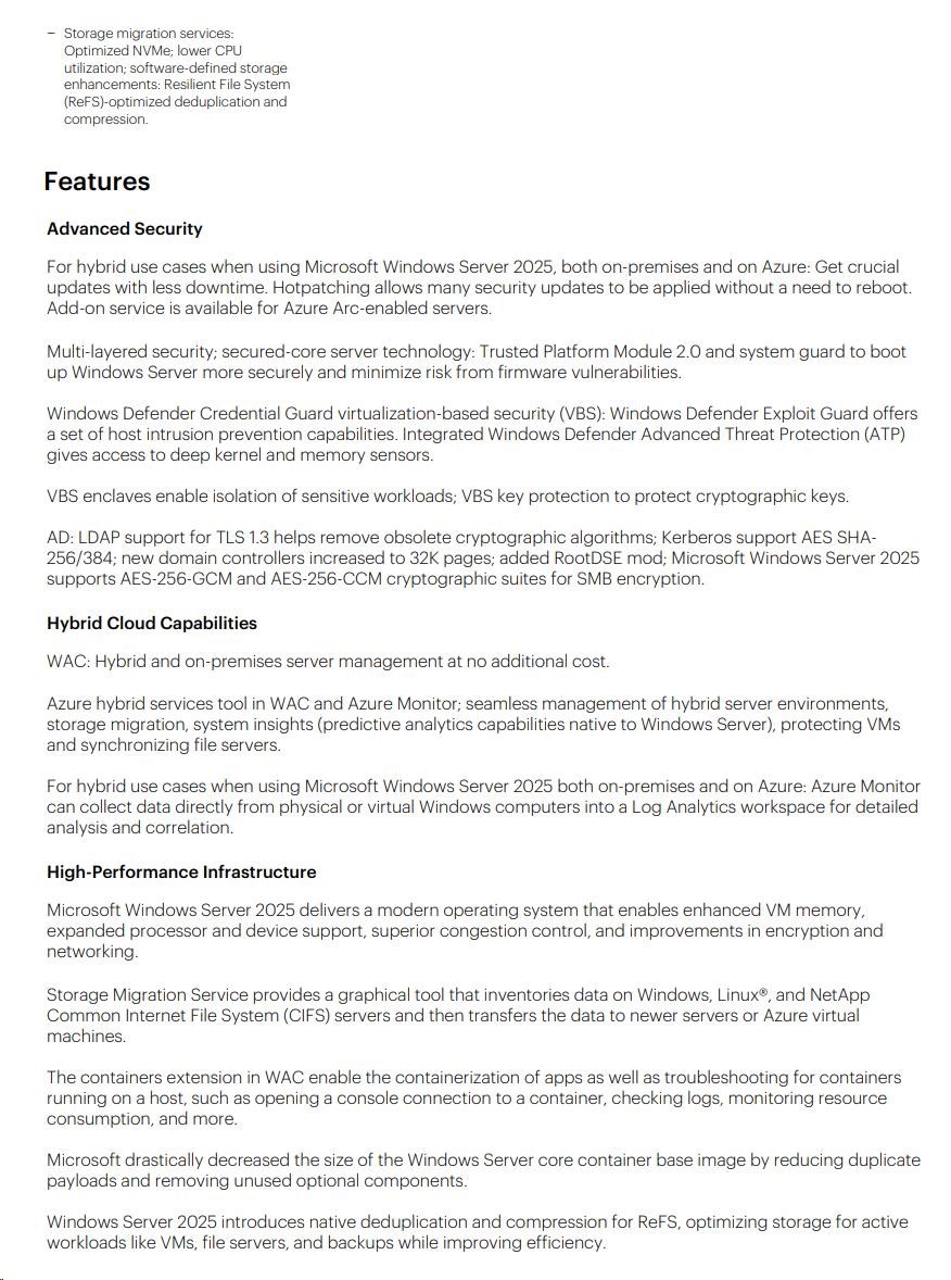 HPE Windows Server 2025 16-core Datacenter Reseller Option Kit (CZ EN Russia Pol Swe)1 