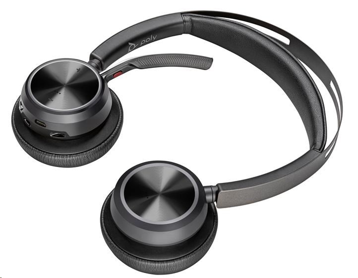 Poly Voyager Focus 2 bezdrátová náhlavní souprava, USB-A/C adaptér, stereo1 
