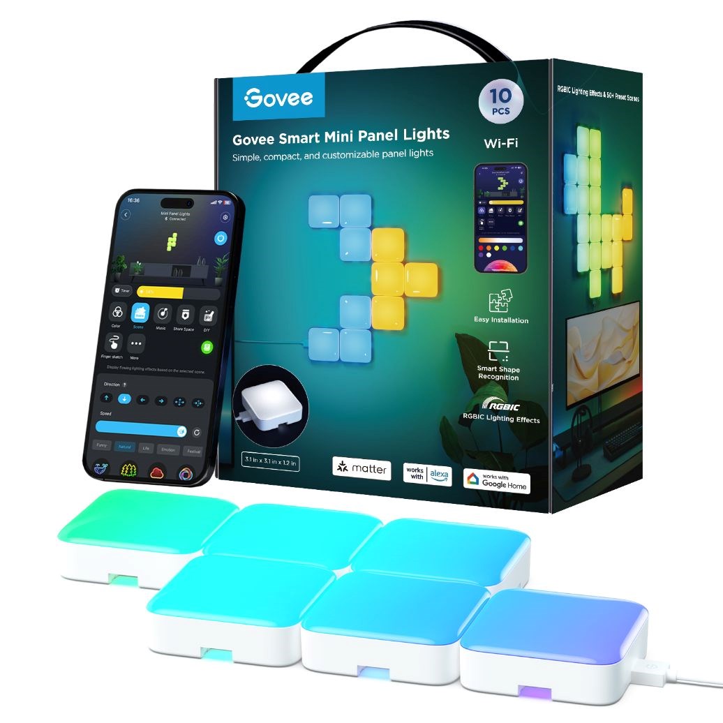 Govee Smart mini RGBIC panely - 10ks0 