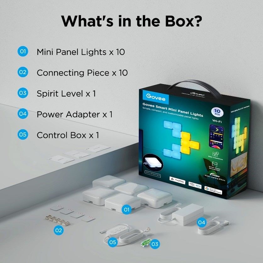 Govee Smart mini RGBIC panely - 10ks6 