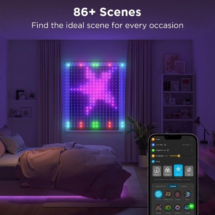 Govee Netflix RGBIC Curtain Light 400 LED - 1, 5 x 1, 5m3 