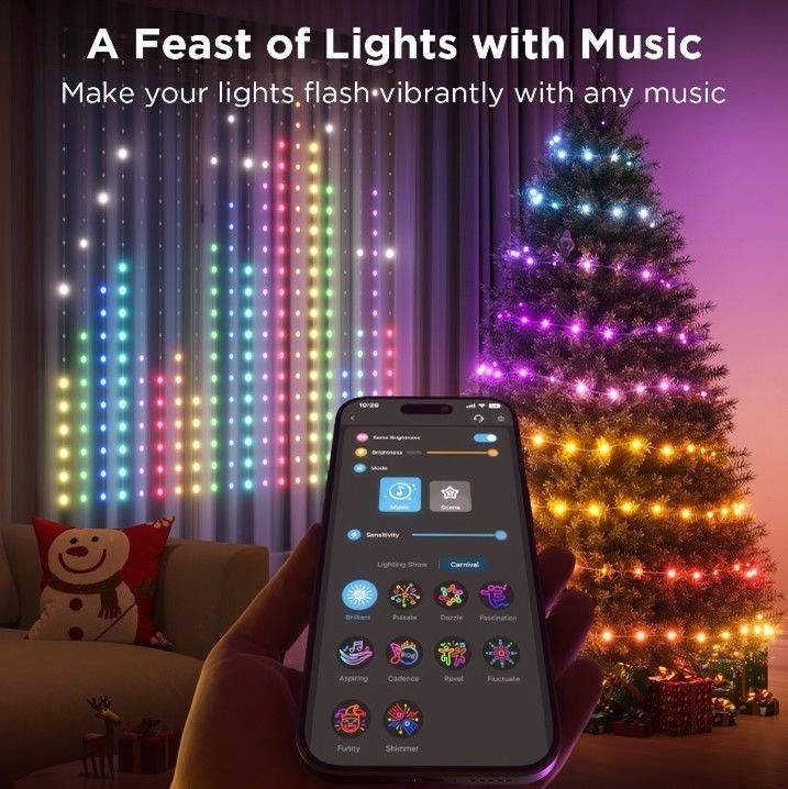 Govee Netflix RGBIC Curtain Light 400 LED - 1, 5 x 1, 5m8 