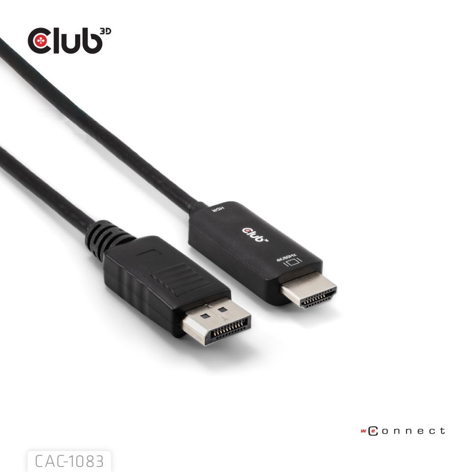 Club3D Adaptér aktivní DisplayPort 1.4 na HDMI HDR (M/ M),  2m3 