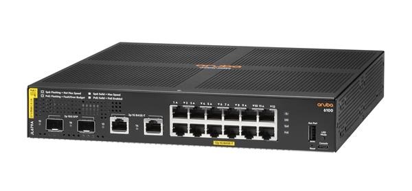 HPE Aruba Networking CX 6100 12G Class4 PoE 2G/ 2SFP+ 139W Switch4 