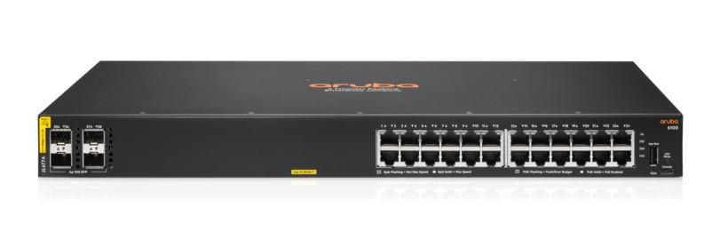 HPE Aruba Networking CX 6100 24G Class4 PoE 4SFP+ 370W Switch JL677A0 