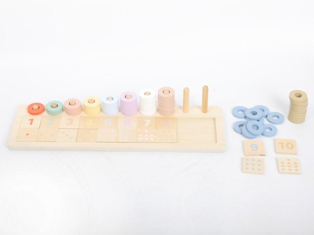 Dřevěné nasazovací montessori počítadlo2 