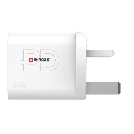 SKROSS USB-C nabíjecí adaptér Power charger 30W UK, Power Delivery, typ G2 