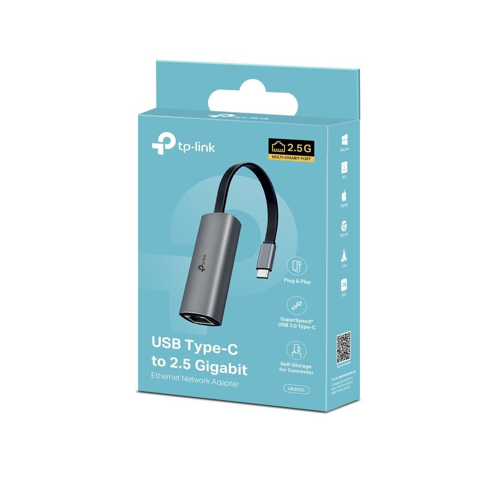 TP-Link UE302C USB-C/Ethernet síťový adaptér (1xUSB3.0 -> 1x2,5GbE)1 