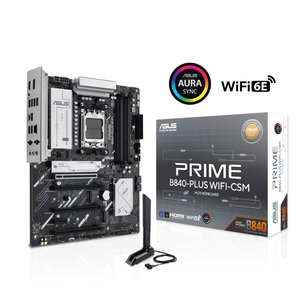 ASUS MB Sc AM5 PRIME B840-PLUS WIFI,  AMD B840,  4xDDR5,  1xDP,  1xHDMI,  WiFi,  ATX0 
