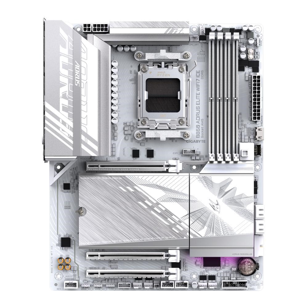 GIGABYTE MB Sc AM5 B850 A ELITE WF7 ICE,  AMD B850,  4xDDR5,  1xDP,  WiFi,  ATX1 