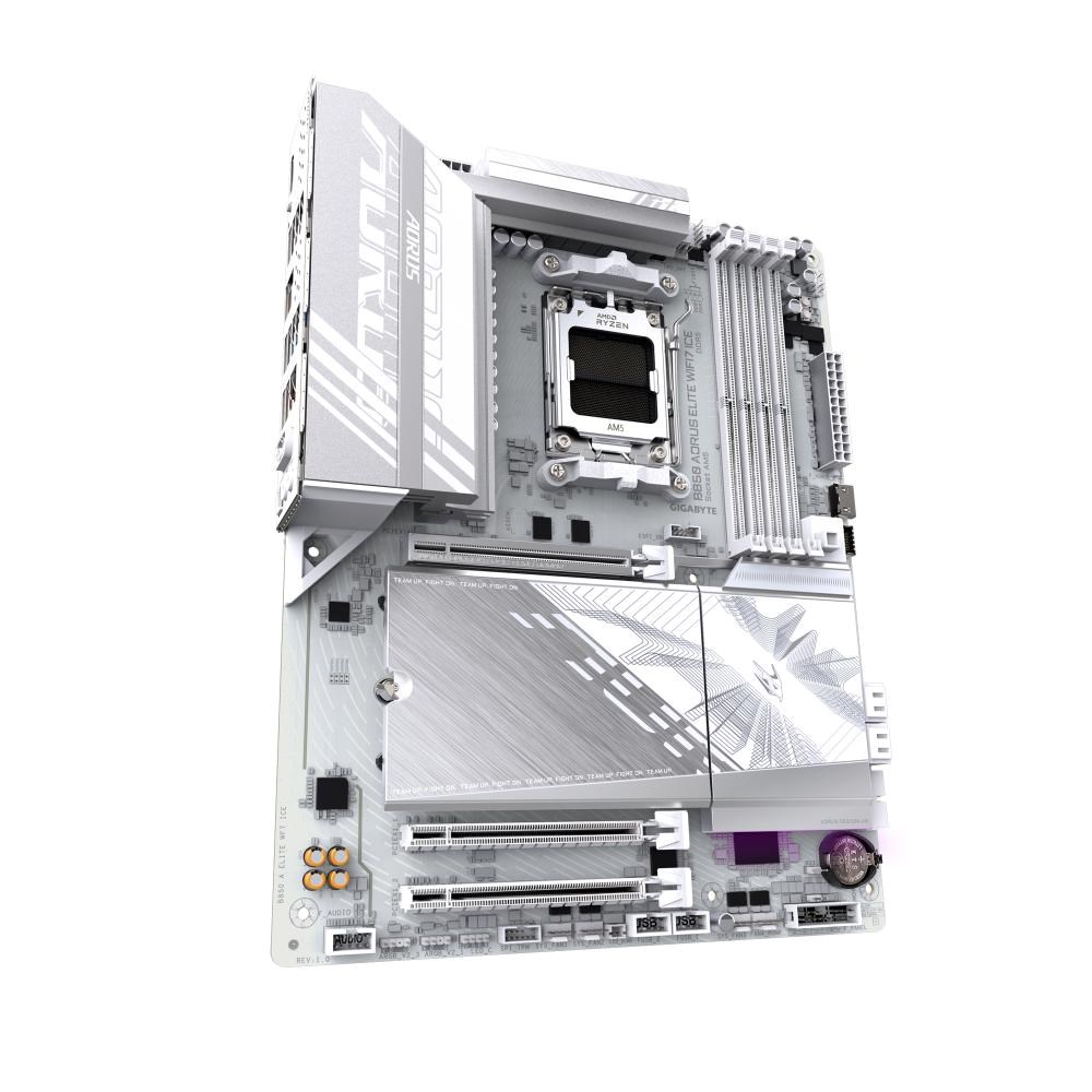 GIGABYTE MB Sc AM5 B850 A ELITE WF7 ICE,  AMD B850,  4xDDR5,  1xDP,  WiFi,  ATX2 
