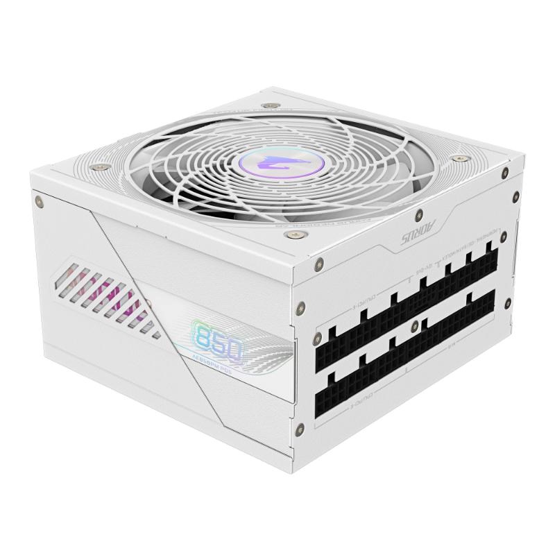 GIGABYTE zdroj AE850PM PG5,  850W,  80+ Platinum,  120mm fan,  bílá2 