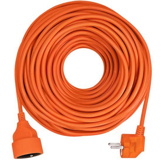 Solight prodlužovací přívod - spojka,  1 zásuvka,  40 m,  3 x 1, 5mm2,  oranžová0 