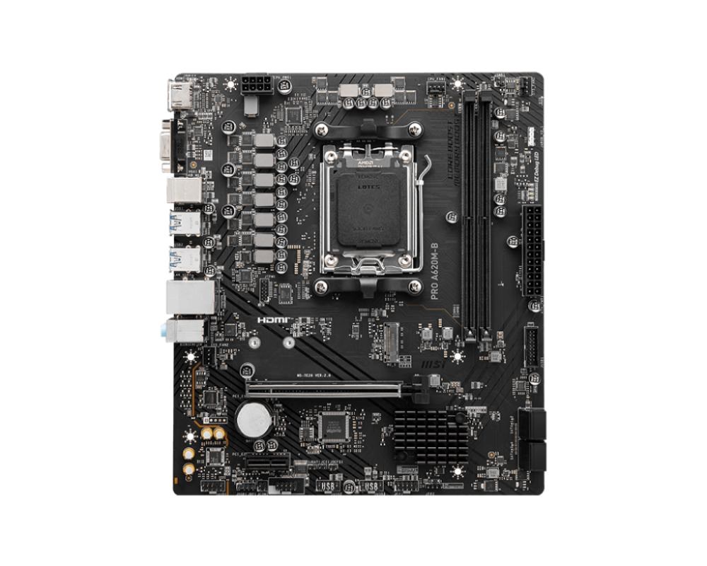 MSI MB Sc AM5 PRO A620M-B,  AMD A620,  2xDDR5,  1xHDMI,  1xVGA,  mATX1 