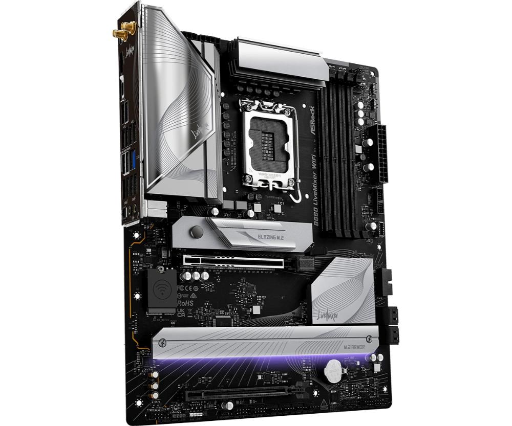 ASRock MB Sc LGA1851 B860 LiveMixer WiFi,  Intel B860,  4xDDR5,  1xThunderbolt,  1xHDMI,  WiFi,  ATX2 