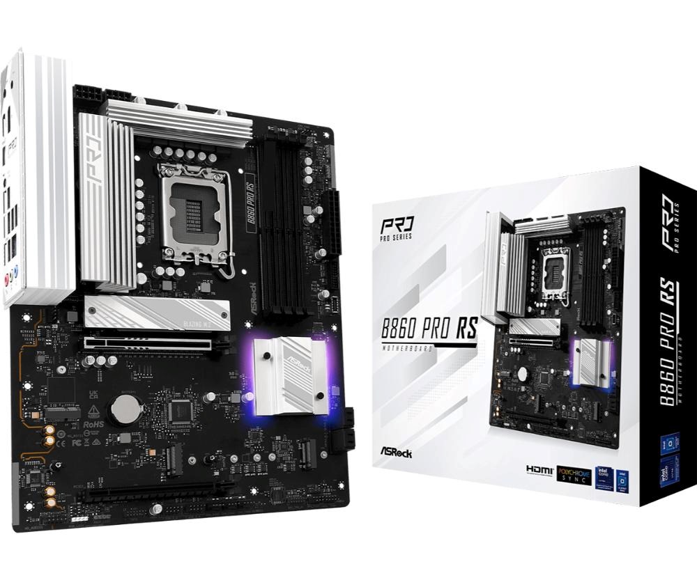 ASRock MB Sc LGA1851 B860 Pro RS,  Intel B860,  4xDDR5,  1xDP,  1xHDMI,  ATX2 
