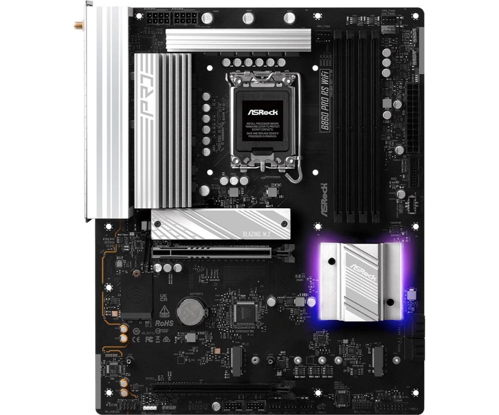 ASRock MB Sc LGA1851 B860 Pro RS WiFi,  Intel B860,  4xDDR5,  1xDP,  1xHDMI,  WiFi,  ATX1 