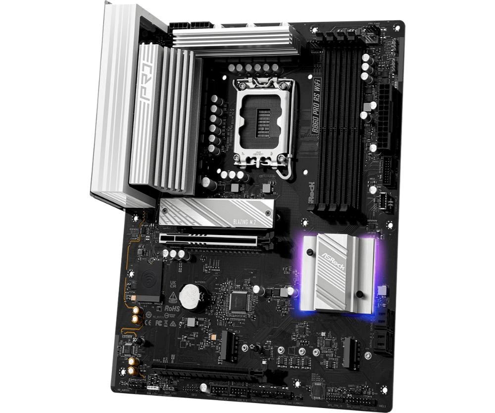 ASRock MB Sc LGA1851 B860 Pro RS WiFi,  Intel B860,  4xDDR5,  1xDP,  1xHDMI,  WiFi,  ATX3 