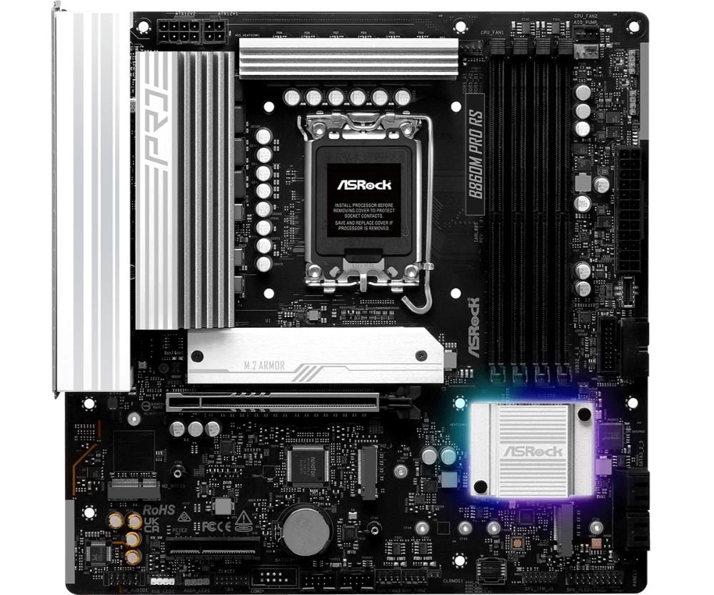 ASRock MB Sc LGA1851 B860M Pro RS,  Intel B860,  4xDDR5,  1xDP,  1xHDMI,  mATX1 
