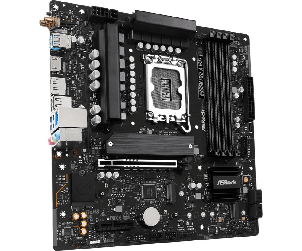 ASRock MB Sc LGA1851 B860M Pro-A WiFi,  Intel B860,  4xDDR5,  1xDP,  1xHDMI,  WiFi,  mATX2 