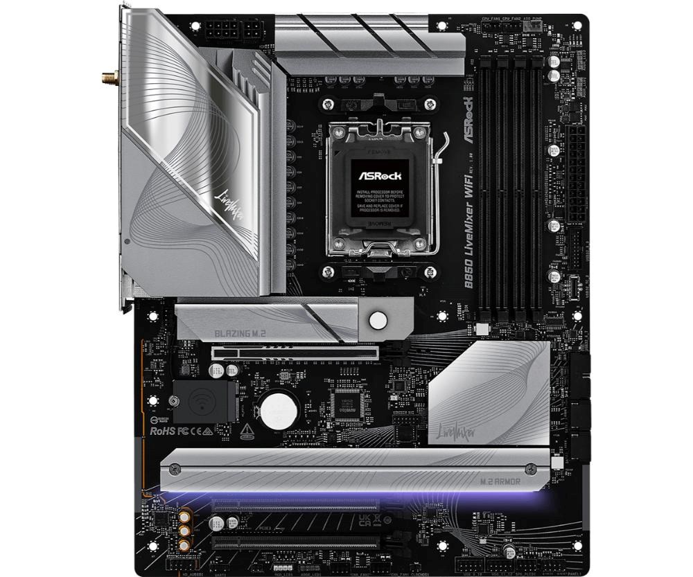 ASRock MB Sc AM5 B850 LiveMixer WiFi,  AMD B850,  4xDDR5,  1xDP,  1xHDMI,  WiFi,  ATX1 