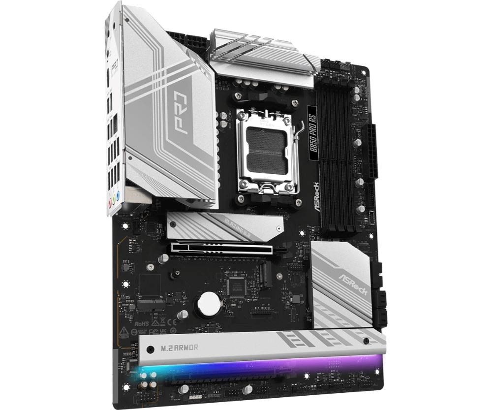 ASRock MB Sc AM5 B850 Pro RS,  AMD B850,  4xDDR5,  1xUSB-C,  1xHDMI,  ATX2 