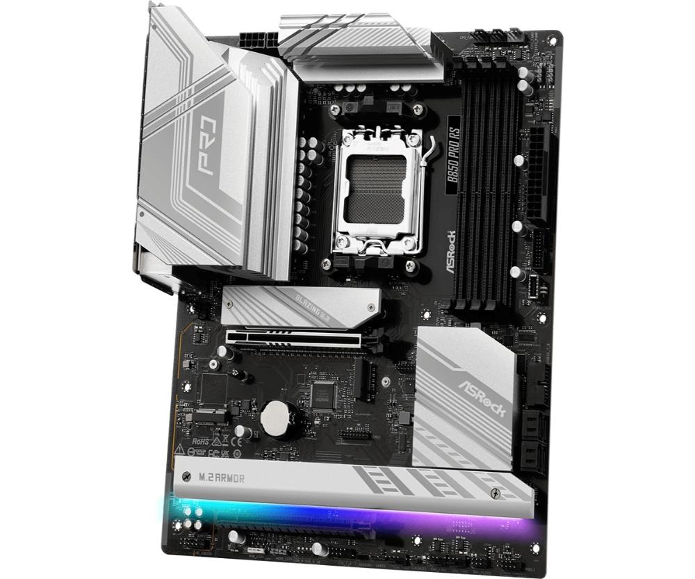 ASRock MB Sc AM5 B850 Pro RS,  AMD B850,  4xDDR5,  1xUSB-C,  1xHDMI,  ATX3 