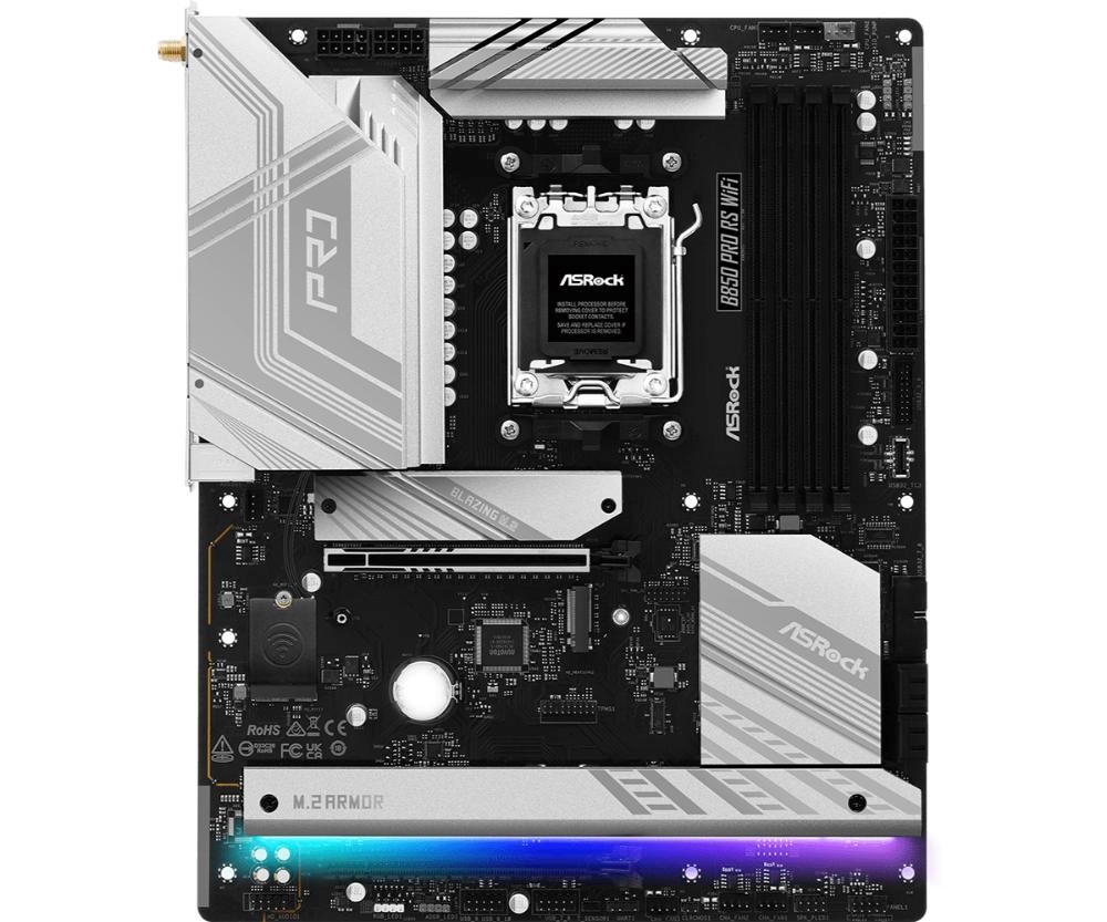 ASRock MB Sc AM5 B850 Pro RS WiFi,  AMD B850,  4xDDR5,  1xUSB-C,  HDMI,  WiFi,  ATX1 