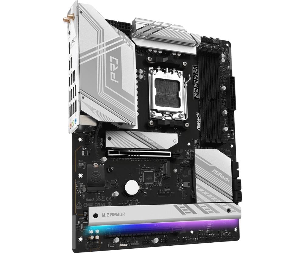 ASRock MB Sc AM5 B850 Pro RS WiFi,  AMD B850,  4xDDR5,  1xUSB-C,  HDMI,  WiFi,  ATX3 