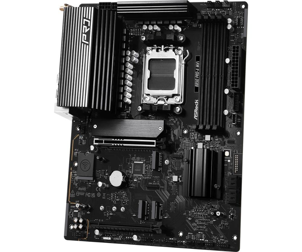 ASRock MB Sc AM5 B850 Pro-A WiFi, AMD B850, 4xDDR5, 1xUSB-C, 1xHDMI, WiFi, ATX3 