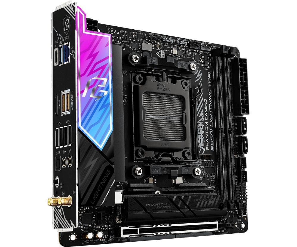 ASRock MB Sc AM5 B850I Lightning WiFi, AMD B850, 2xDDR5, 1xThunderbolt, 1xHDMI, WiFi, Mini-ITX2 