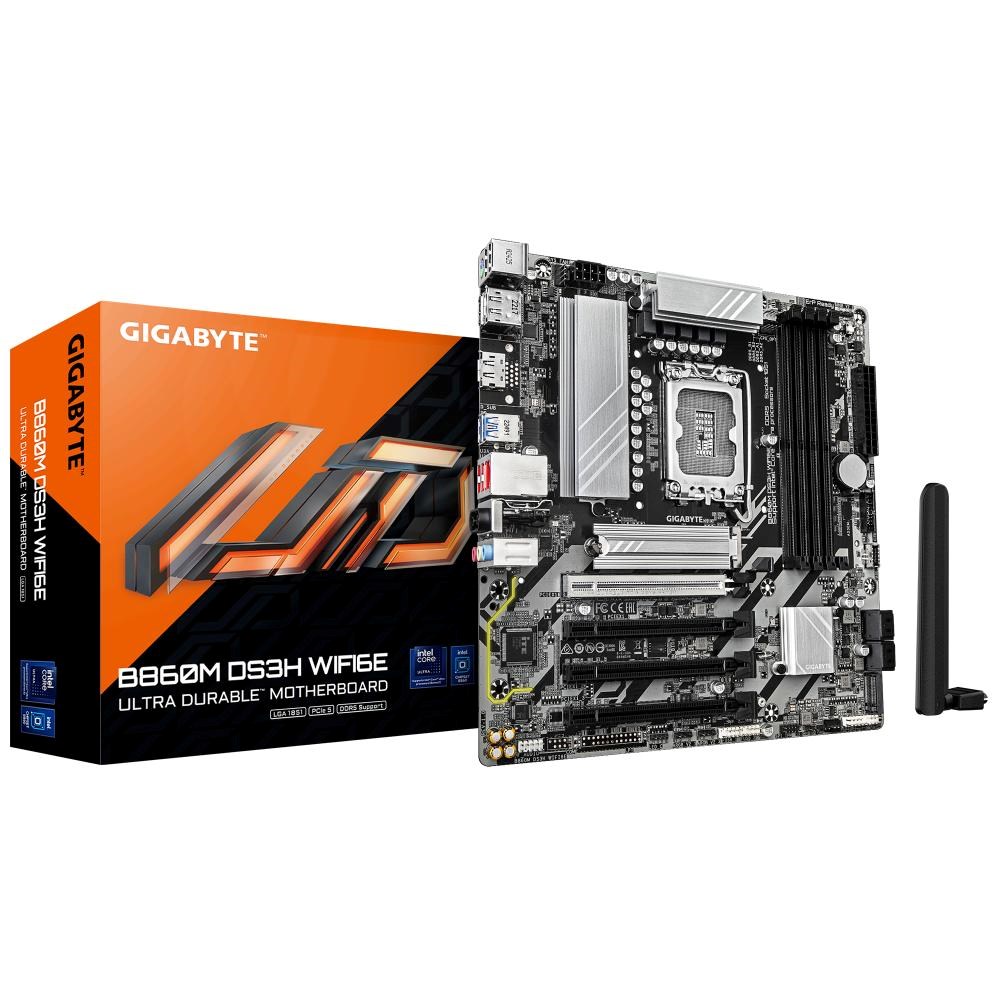 GIGABYTE MB Sc LGA1851 B860M DS3H WIFI6E,  Intel B860,  4xDDR5,  2xDP,  1xHDMI,  WiFi,  mATX0 
