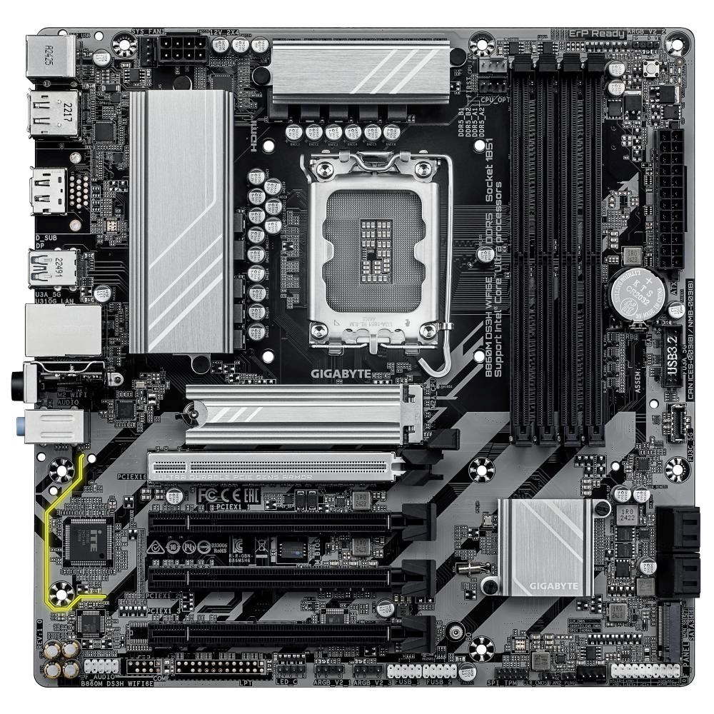 GIGABYTE MB Sc LGA1851 B860M DS3H WIFI6E,  Intel B860,  4xDDR5,  2xDP,  1xHDMI,  WiFi,  mATX1 