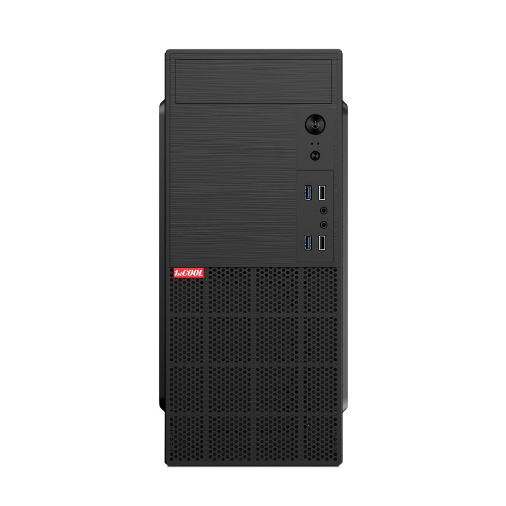 BAZAR - 1stCOOL skříň JAZZ 4,  Mid tower,  AU,  2xUSB 3.0,  2x USB 2.0,  bez zdroje,  černá, poškozený obal0 