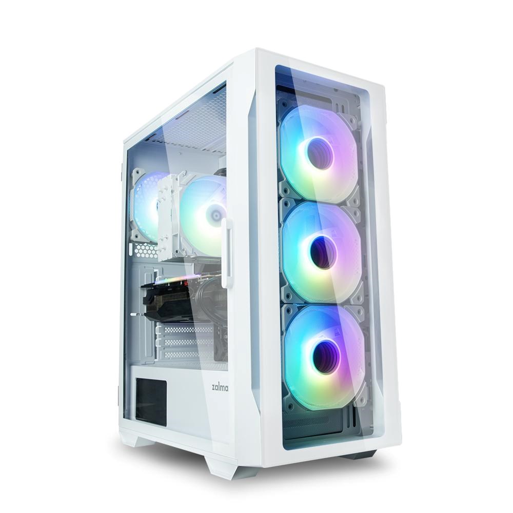 ZALMAN case I3 NEO TG,  Mid Tower,  ATX,  2xUSB 3.0,  1xUSB 2.0,  4x 120mm RGB Fan,  bílá0 