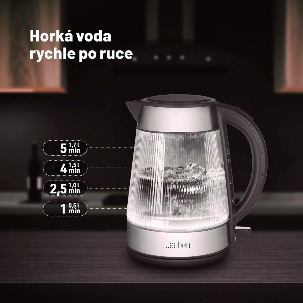 Lauben Glass Electric Kettle 17GG - Poškozený obal (Komplet)4 