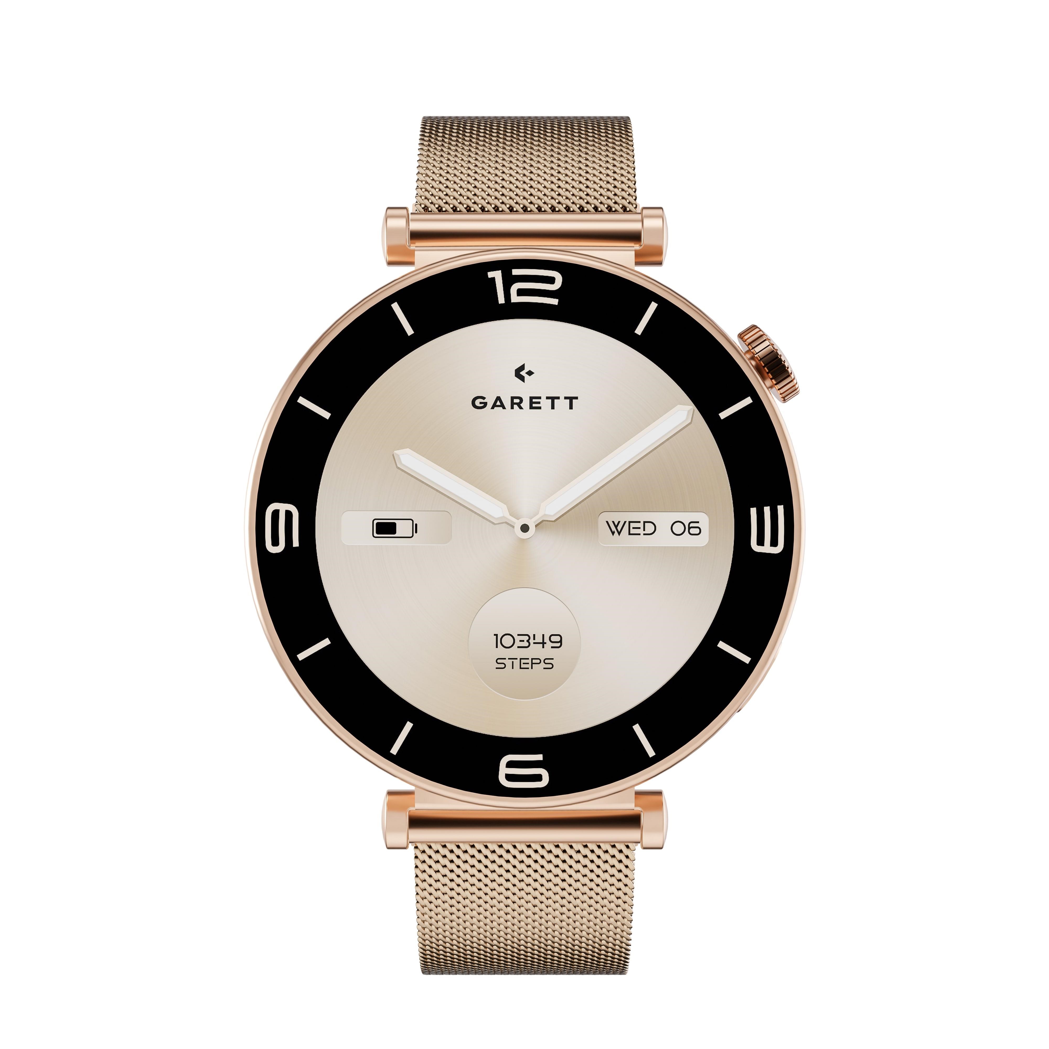Garett Smartwatch ROSE zlatá,  Mesh steel2 