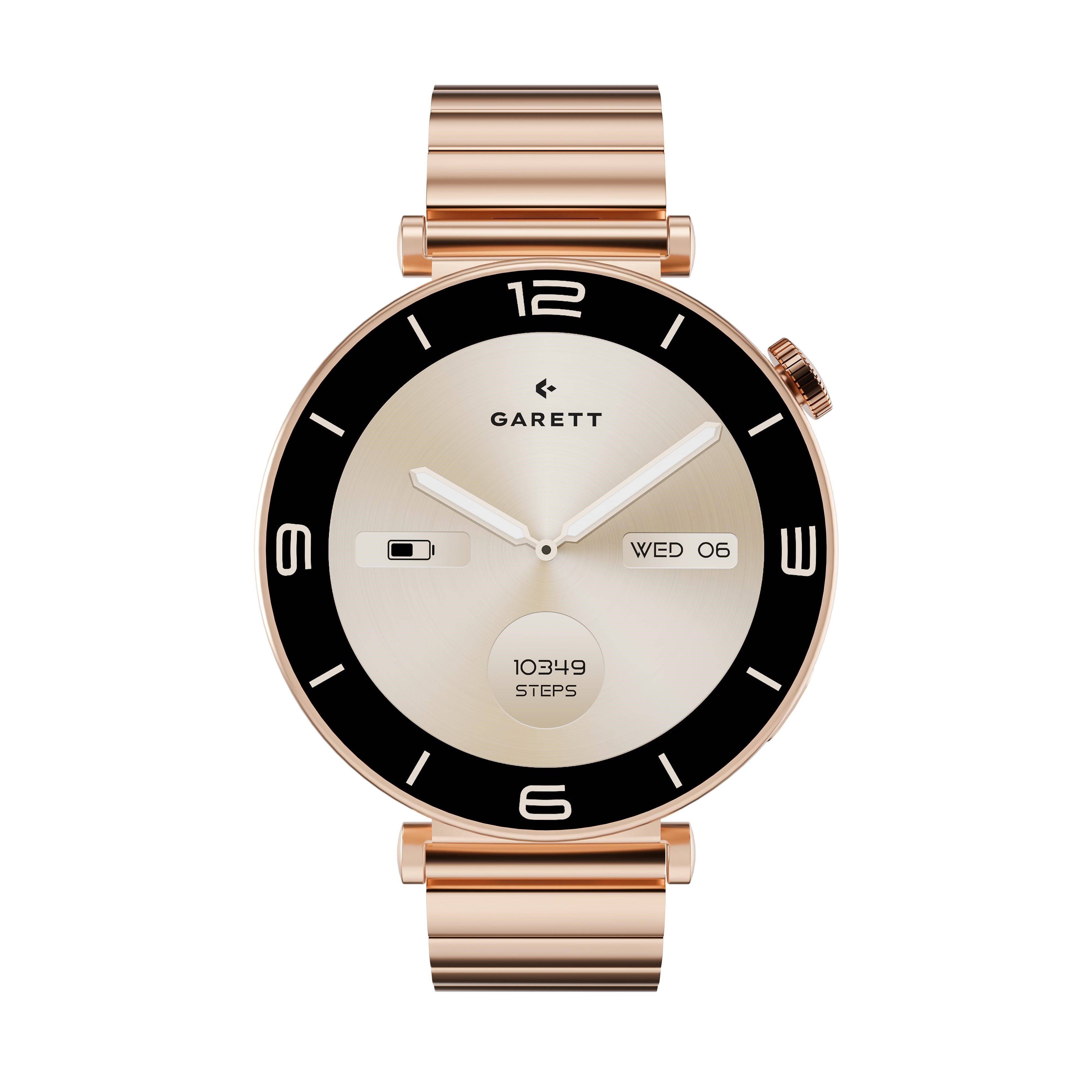 Garett Smartwatch ROSE zlatá,  Solid steel1 
