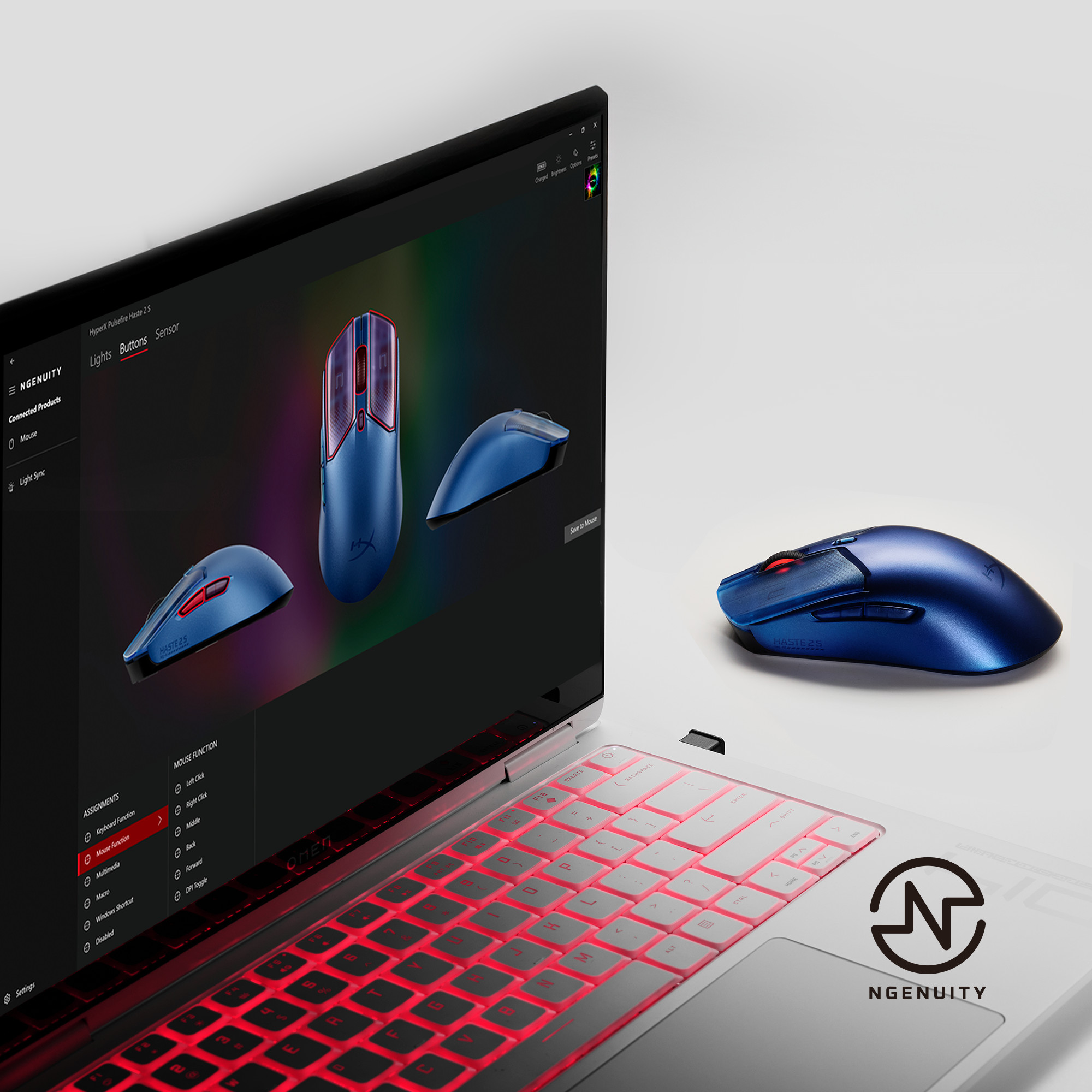 HyperX Pulsefire Haste 2 S Navy Wireless Gaming Mouse, myš6 