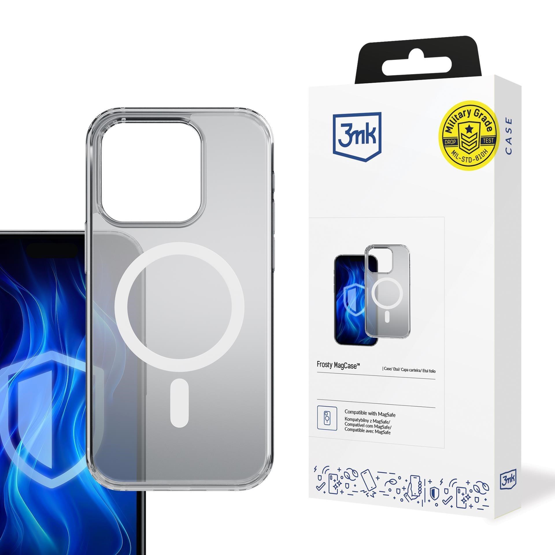 3mk ochranný kryt Frosty MagCase White pro Apple iPhone 16E/  iPhone 17E0 